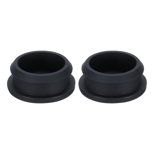 Image of Snap in Locking Hole Plugs Rubber Panel Seal Cover Drilled Silicone Caps, [for Kitchen Rubber, Waterproof Sealing Plugs] - 32.6mm /1.3in /Black /2Pcs