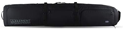 Element Equipment Wheeled Padded Snowboard Bag Ultimate Double - Premium High End Double Roller Travel Bag 157 Black Ripstop #TOP1