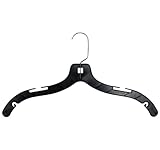 NAHANCO 17” T-Shirt Weight Plastic Shirt Hanger, Black (Pack of 100)