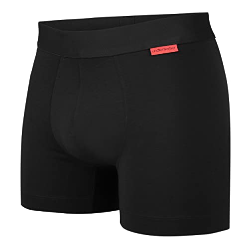 Preisvergleich Produktbild Undiemeister Herren Boxershorts aus Baumwolle / Mellowood - Premium Unterhosen für Männer - Atmungsaktive Boxershorts für optimalen Komfort - Volcano Ash - Große XL