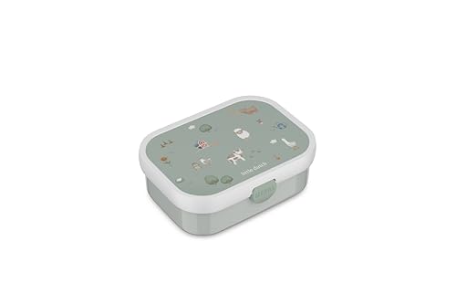 Mepal - Brotdose Kinder Campus Little Dutch - Bento Box Kinder - Brotdose Kinder mit Fächern & Gabel - Meal Prep Box mit Clip-Verschluss - BPA-frei & Spülmaschinenfest - 750 ml - Little Farm
