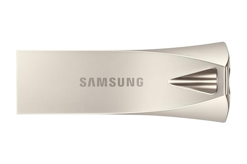 Image of Samsung BAR Plus USB 3.2 Flash Drive, 512GB USB Standard Type-A, Speeds Up to 400MB /s, Portable Storage Memory Stick, Durable Thumb Drive Compatible with USB 3.0 /2.0, MUF-512BE3 /AM, Champagne Silver