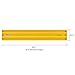 Global Industrial Steel Guard Rail, 3-Rib, 8'L, Yellow
