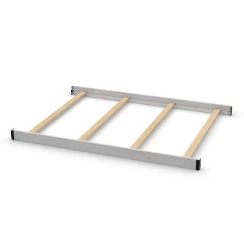 Image of Full-Size Conversion Kit Bed Rails Compatible with Delta Children Convertible Cribs - Solid Wood Rail #0050 - Toddler and Adult Bed Rail for Full-Size Beds - Baby Furniture (Moonstruck Grey - 1351)