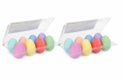 Greenbrier The Spring Shop Easter Egg-Shaped Colorful Sidewalk Chalk - 8 Count Set of 2 (16 count total)