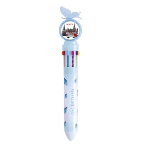 Stylo à bille rétractable multicolore Moscou pour fournitures scolaires