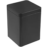 ABOOFAN Quadratische Tee-Vorratsdosen, Metall-Küchenbehälter mit luftdichtem Deckel, leeres Vorratsglas für losen Tee, Kaffeebohnen – 8 x 8 x 11 cm