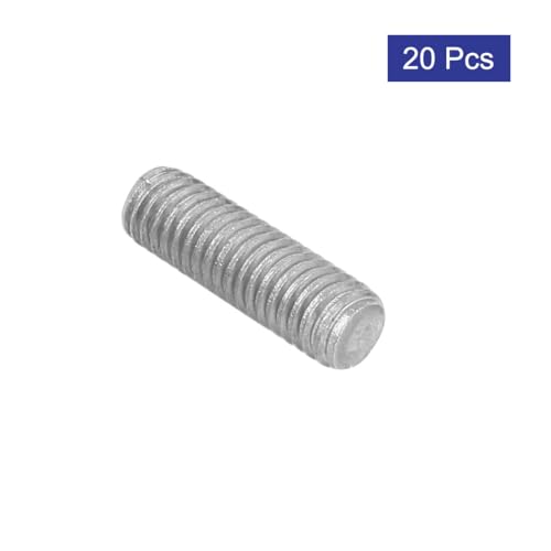 sourcing map 20 Stück Gewindestangen M6x25mm Edelstahl 304 Gewindestift Metrischem Vollgewinde Bar Gewindestäbe für Befestigung CNC-Werkzeugmaschinen 3D-Drucker Industrie Geräte