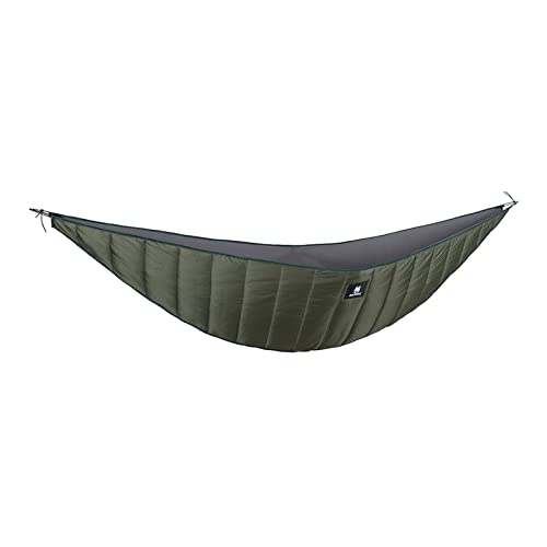 OneTigris Night Protector Hängematte Underquilt Isomatten Underblanket für Hängematten Unterdecke Wärmeschutz Ultraleicht für Outdoor Wandern Camping 280x120cm(Armee Grün)