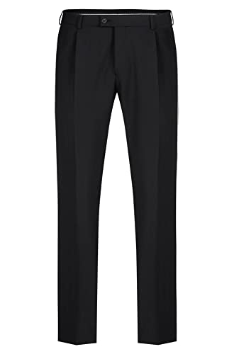 GREIFF Herren-Hose Bundfalte RF Premium Regular Fit, elastischer Bund, Bundfalte mit schmalem Beinverlauf, 2 Seitentaschen, 2 Gesäßtaschen, Vorderhosenfutter, Fußweite