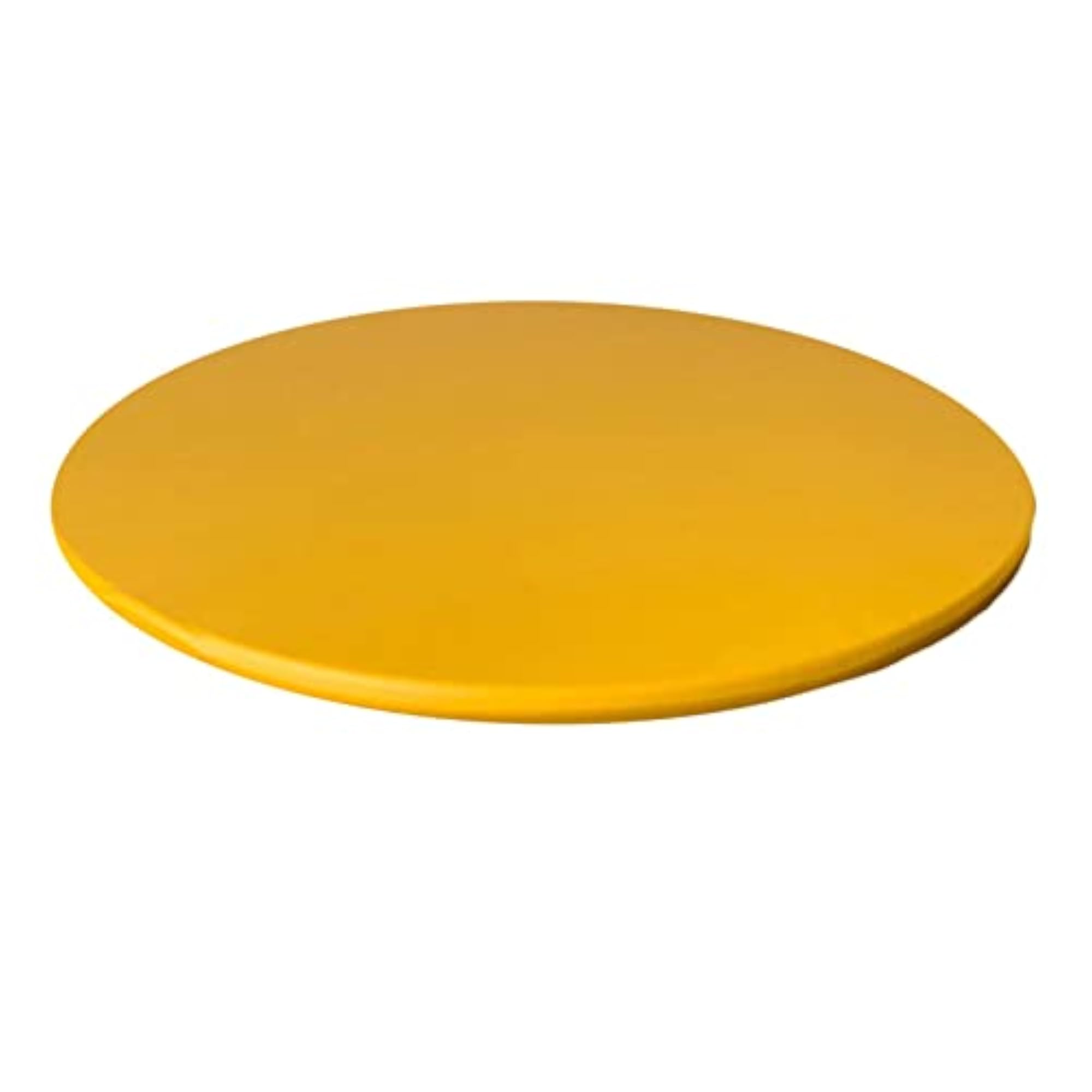 Round Waterproof Table Cover Cloth Protector, Yellow