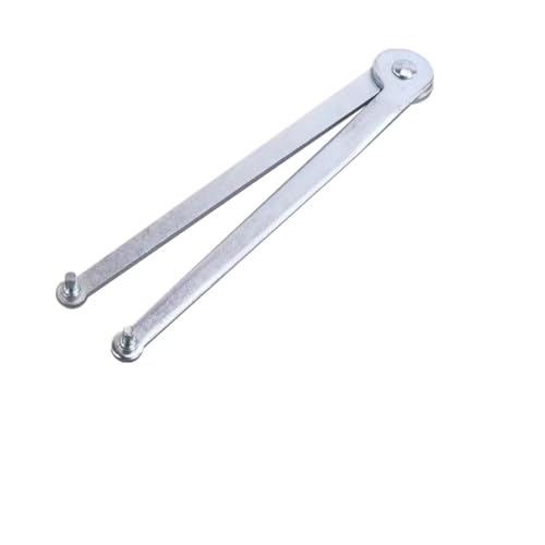 Image of QCVENL 1 PCS Spanner Wrench Universal Adjustable Angle Grinder Wrench Pin Spanner Wrench Locknut Wrench for Backing Pads on Angle Grinder and Round Nuts with Drilled Holes(4mm), Silver, CQCQ43