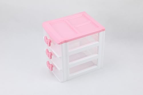 Mini organiseur de tiroir en plastique multi-couches - Jolie commode kawaii avec tiroirs - Jolie commode en plastique Kawaii pour salle de bain, dortoir,...
