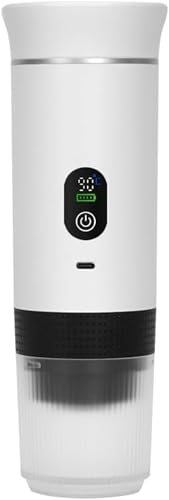 Barino 小型コーヒーメーカー ポータブルカプセルコーヒーマシン | 出張中家庭用アウトドアキャンプ、キャンプ、ピクニック、サイクリング、オフィス | 小型コーヒーポット加熱式電気エスプレッソ | コーヒー愛好家のリーダー、同僚、友人への誕生日プレゼン