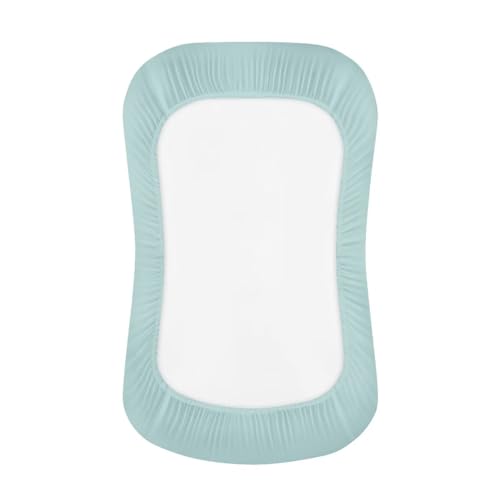 Image of ZOUTAIRONG Cute CatBassinet Sheet Set Compatible with Mika Micky, Baby Delight, Dream On Me Bassinet Mattress, Jersey Knit Ultra Soft Flexible for Baby Boys Girls Blue