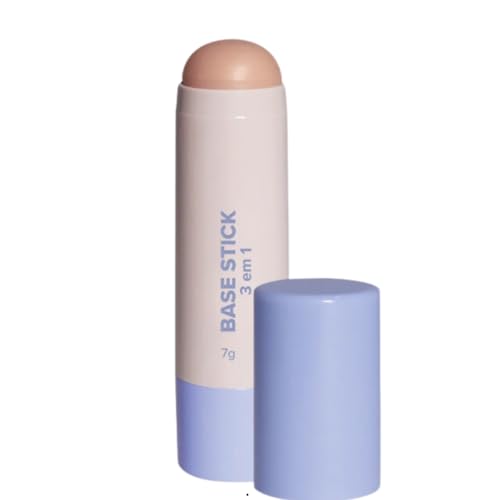 Base Stick 3 em 1, Base, Corretivo e Contorno, Acabamento Soft Matte, 7g, Resistente à Água, Longa Duração - Maquiagem (04, Padrão)