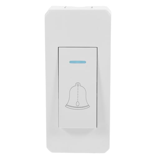 ibasenice Interruptor de timbre en PC blanco con alta potencia y montaje superficial, botón pulsador para sistemas de control de acceso en oficinas y armarios