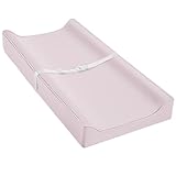 Picture of Vegan Leather Changing Pad Cover with Zipper - 31"X 16" - Waterproof Wipeable, Extra Thick & Portable & Non-Slip Diaper Mat - Fits Standard Changing Tables (Pink)