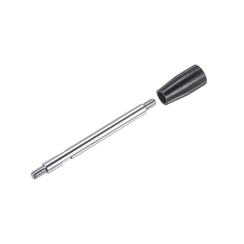 Image of HARFINGTON Clamping Handles M6 Thread 115mm (4.5 inch) Length Chrome Plated Revolving Crank Handle Grip Handwheel Screw Stem for Lathe Machine