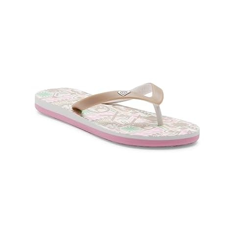 Roxy Tahiti Sandal for Girls, White Pink Multi Cover