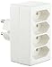 Produktbild PremiumCord brennenstuhl Adapterstecker Euro 4-Fach, Farbe Weiß