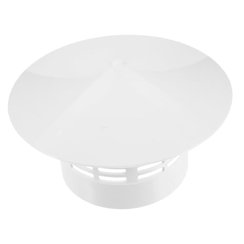 SUPVOX Cappuccio Per Aerazione Tetto in Pvc Resistente Alla Pioggia Copertura Per Comignolo Tondo Antivento Protezione Antipioggia Durevole Per Ventilazione Esterna Sulle Coperture