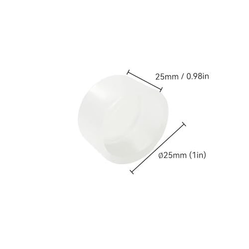 Image of 4Pcs Rubber End Caps ID 25mm (1 inch) Clear Flexible Protective Caps Soft Elastic Dustproof Cover for Rod Tube Screw Bolt