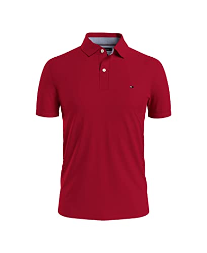 Tommy Hilfiger Men's Short Sleeve Stretch Pique Polo Shirt in Slim Fit