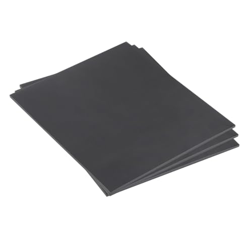 Image of Expanded PVC Plastic Sheet 7 /64 inch Thick, 8 inchx10 inch Lightweight Rigid Foam Sheet, [for Crafts Signage Displays Digital Screen Printing] - Black / 3 Pcs