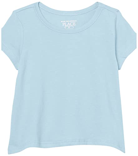 The Children's Place Baby And Toddler Girls High Low Basic Layering Tee, Party Blue, 4T #TOP2