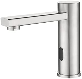Robinet automatique à capteur lavabo salle de bains eau froide acier inoxydable brossé