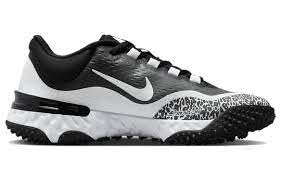 Nike Women's Alpha Huarache Elite 4 Softball Turf Shoes SZ 8 Black | White