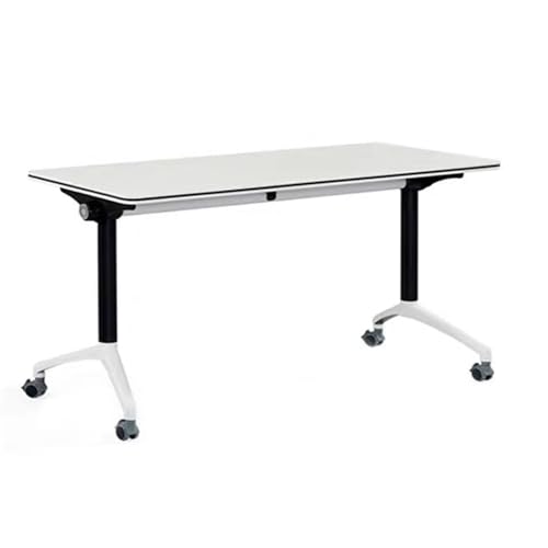 Table de conférence pliante à roulettes rectangulaire pour bureau