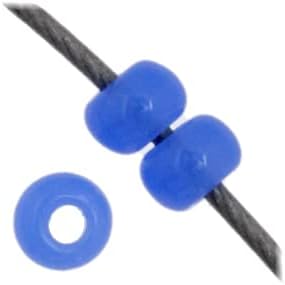 Czech Glass Seed Beads 11/0 (2.1mm Diameter) Opaque Oily Blue DIY Jewelry Making Beadss - 250g Bulk Bag by Preciosa (Jablonex)