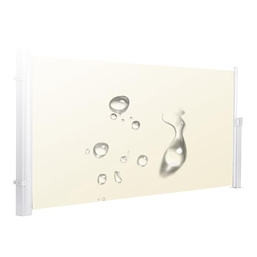 Toldo lateral retráctil para patio, impermeable y resistente a los rayos UV, para jardín, balcón, patio; altura ajustable de 47 a 67 pulgadas, longitud de 79 a 236 pulgadas