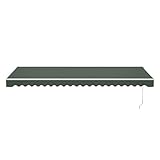 Aleko 16x10 feet Caribbean Style Electric White Frame Awning, Remote Control...