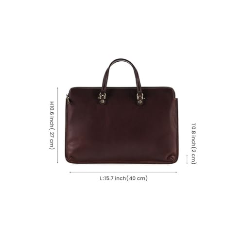 Men's Business Retro Briefcase Commuter Leather Handbag Man Cowhide Thin Custom Notes Computer Bag Man's Bag4