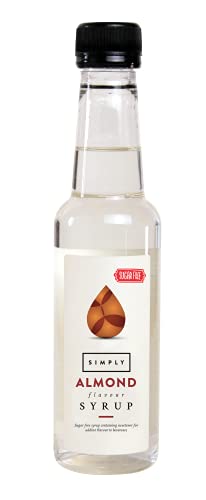 Simply Sugar Free Almond Syrup Low Calorie Vegan & Nut Free Flavoured Syrup for Coffee Cocktails & Baking (250ml)