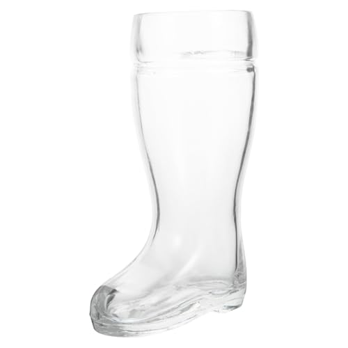 GLEAVI Vaso de Vidrio Resistente al Calor Forma de Bota Copa Creativa para Cerveza y Cócteles para Bares Fiestas y Decoración del Hogar