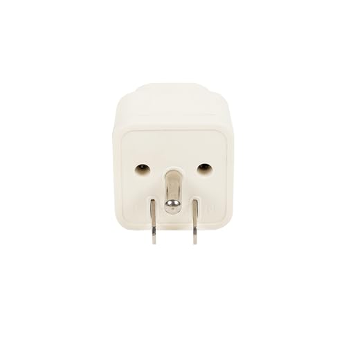 Image of Ocko Type G 3 Pin Plug Adapter | Universal Flat Pin Conversion Plug for Computers, Laptops & Chargers | International to Type G Outlet Adapter | Compact Travel Plug Converter | White (Pack of 1)