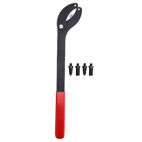 NOENNULL Camshaft Pulley Holder Tool, Adjustable Opening Cam Pulley Removal Tool Steel Cam Sprocket Holding Wrench for Automotive Repair Engine Service