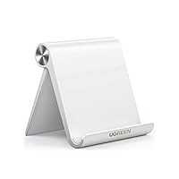 UGREEN iPad Stand Tablet Desk Holder Foldable Adjustable Portable Travel Mount Video Call Compatible with iPad Pro 13 2024 12.9 11/Air/Mini/10th 10.9,iPhone 17 16,Galaxy Tab S11 A9+,Surface Pro(White)
