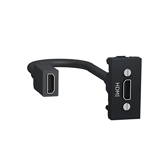Schneider Unica NU343054 prise HDMI préconnectorisée anthracite 1 mod méca seul