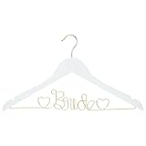 Percha de alambre de madera para vestidos de novia: esta percha es ideal para habitaciones de vestidos de novia, armarios, tiendas de vestidos de novia, hoteles y dormitorios