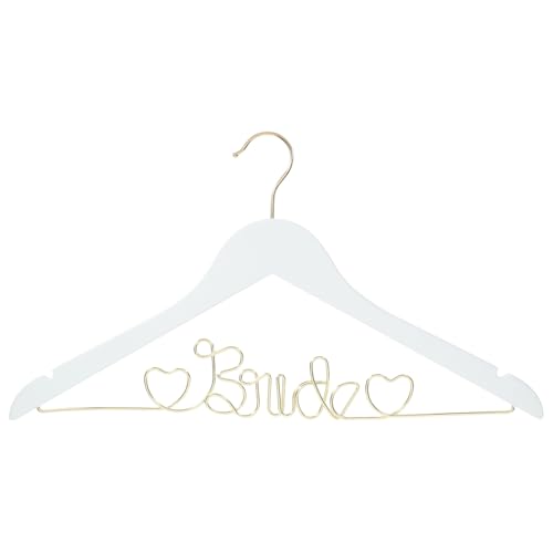FOMIYES Gruccia per Abito da Sposa Antiscivolo in Filo Metallico Bianco Design Delicato, Appendiabiti per Matrimonio per Sala Abiti da Sposa, Guardaroba e Negozi di Abbigliamento