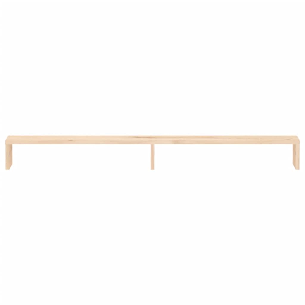 Supporto per monitor in legno di pino massiccio, 100 x 27 x 10 cm, supporto da scrivania per computer portatile, supporto per schermo e ripiano per tastiera, organizer per ufficio, casa, gaming