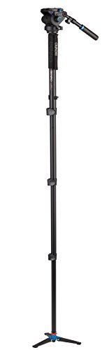 Benro Aluminum Series 4 Monopod W/ 3-Leg Locking Base And S6 Video Head (A48Tds6), Black #TOP3