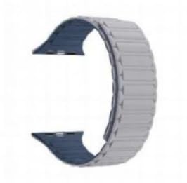 JA070-45006 灰色とブルー　Apple Watch バンド マグネット シリコン アップルウォッチ スポーツ バンド46 49 45 44 42mm 交換用 高級ベルト Ultra2/Ultra Series 11 9 10 8 SE2 7 6 SE 5 4 3 2 1に対応シリコン スポーツ マグネット 磁石 (49mm 46mm 45mm 44mm 42mm(Series 3/2/1), スターライトオレンジ)