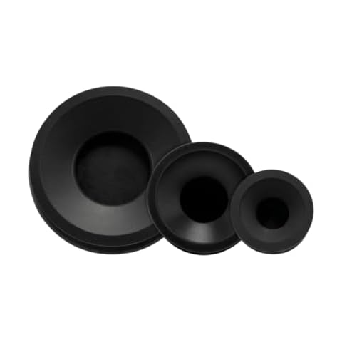 SNOWTREE - Silicone Cleaning Caps for Glass Pieces - 3 Pack Silicone Plug Cleaner Caps - Cover Your Piece Mouthpiece, Downstem, Bowl Piece & Carb Rig Cap (Black) Cover
