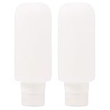 IMIKEYA 200ml Reiseflaschen 2 Stück Transparente Auslaufsichere Silikon Quetschflaschen für Shampoo Duschgel und Lotion Flexible Kompakte Nachfüllflaschen für Reisen und Alltag